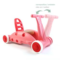 3-in-1 resin walker, rocker and ride-on in pink, 63 x 32 x 38 cm | Children