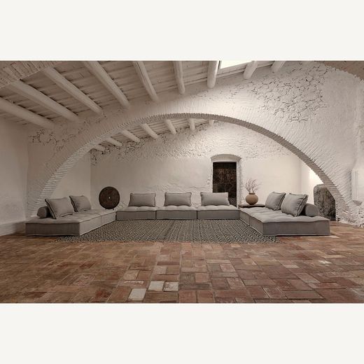 Terrakotta amfora i beige, Ø 36 x 38 cm | Phelles