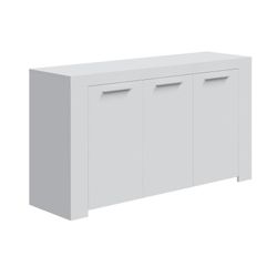 Sideboard 3 doors white, 144 x 42 x 80 cm