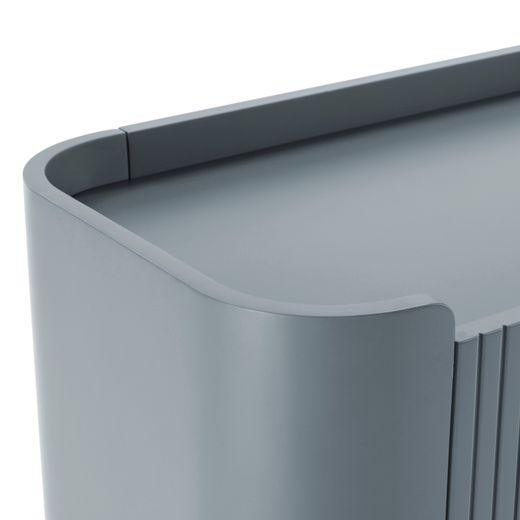 Tall wooden sideboard in blue, 100 x 40 x 140 cm | Willa