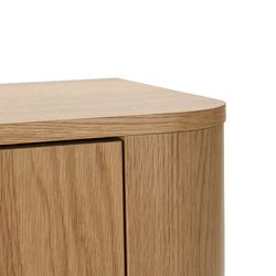 Hoge houten dressoir in eikenkleur, 100 x 40 x 133 cm | Padoc