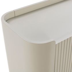 Tall wooden sideboard in cream, 100 x 40 x 140 cm | Willa