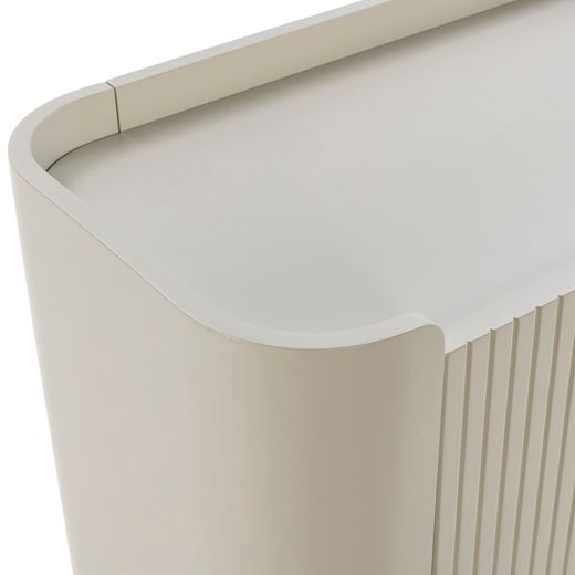 Tall wooden sideboard in cream, 100 x 40 x 140 cm | Willa