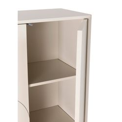 Tall wooden sideboard in cream, 80 x 40 x 130 cm | Solei