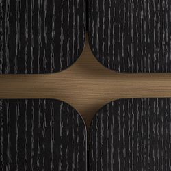 Aparador alto de madera en negro y dorado, 110 x 43 x 154 cm | Prayon