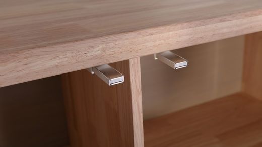 Aparador alto de madera en roble nordish y negro, 120 x 40 x 156 cm | Berg
