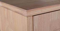 Aparador alto de madera en roble nordish y negro, 120 x 40 x 156 cm | Berg