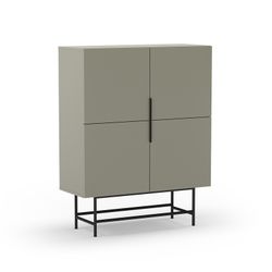 Living room set consisting of a tall sideboard and TV stand in green | Eldia