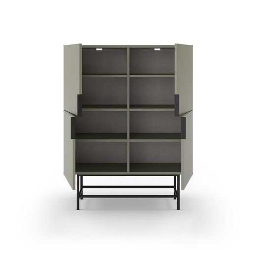 Living room set consisting of a tall sideboard and TV stand in green | Eldia