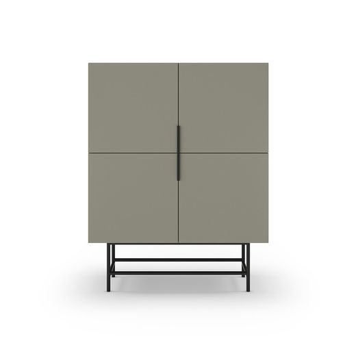 Living room set consisting of a tall sideboard and TV stand in green | Eldia