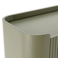 Tall wooden sideboard in green, 100 x 40 x 140 cm | Willa