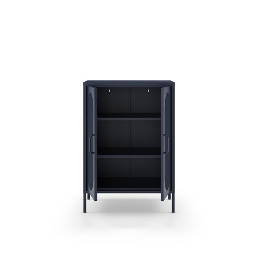 Tall metal sideboard in blue, 70 x 40 x 100 cm | Diora