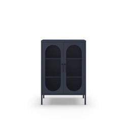 Tall metal sideboard in blue, 70 x 40 x 100 cm | Diora