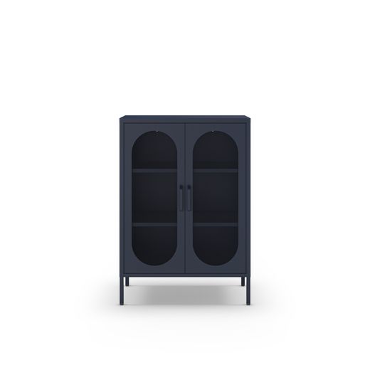 Tall metal sideboard in blue, 70 x 40 x 100 cm | Diora