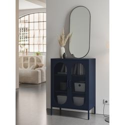 Tall metal sideboard in blue, 70 x 40 x 100 cm | Diora