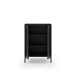 Tall metal sideboard in black, 70 x 40 x 100 cm | Diora