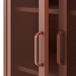 Tall metal sideboard in terracotta, 70 x 40 x 100 cm | Diora