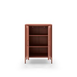 Tall metal sideboard in terracotta, 70 x 40 x 100 cm | Diora