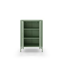 Tall metal sideboard in mint green, 70 x 40 x 100 cm | Diora