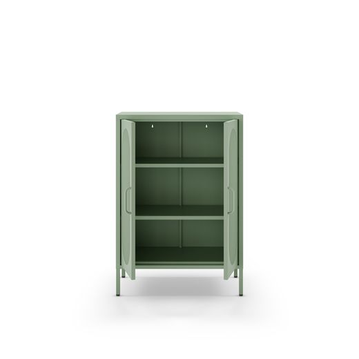 Tall metal sideboard in mint green, 70 x 40 x 100 cm | Diora