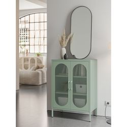 Tall metal sideboard in mint green, 70 x 40 x 100 cm | Diora