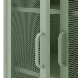 Tall metal sideboard in mint green, 70 x 40 x 100 cm | Diora