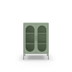 Tall metal sideboard in mint green, 70 x 40 x 100 cm | Diora