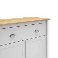 Høj skænk i hvid fyrretræ, 90 x 40 x 110 cm | tåget