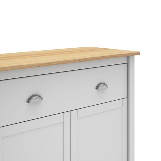 Høj skænk i hvid fyrretræ, 90 x 40 x 110 cm | tåget