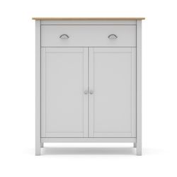 Høj skænk i hvid fyrretræ, 90 x 40 x 110 cm | tåget