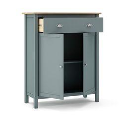 Høj skænk i grøn fyrretræ, 90 x 40 x 110 cm | tåget