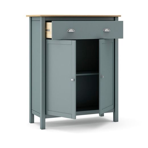 Høj skænk i grøn fyrretræ, 90 x 40 x 110 cm | tåget