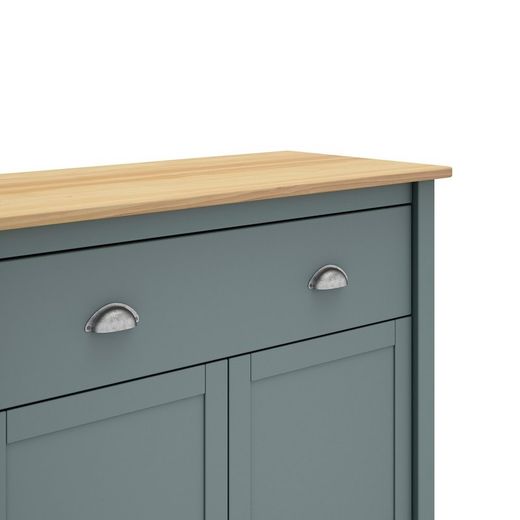 Høj skænk i grøn fyrretræ, 90 x 40 x 110 cm | tåget