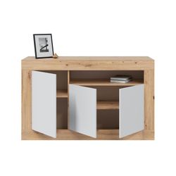 Dressoir naturel/wit hout, 144x42x87 cm | BALTIK