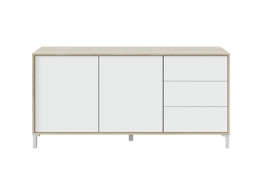 Natural/white wood sideboard, 154x41x74 cm | BROOKLYN