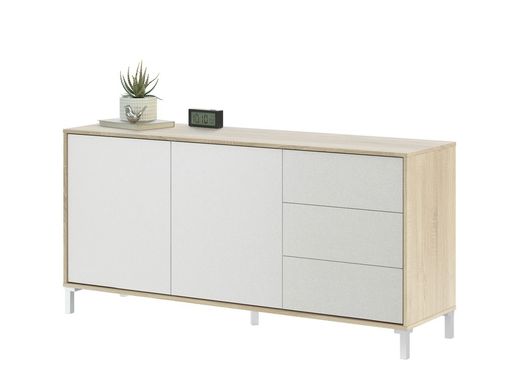Natural/white wood sideboard, 154x41x74 cm | BROOKLYN