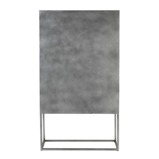 Komoda 2-Drzwiowa z Drewna Shanil Szary/Naturalny, 90x40x160 cm