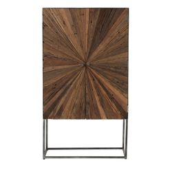 Komoda 2-Drzwiowa z Drewna Shanil Szary/Naturalny, 90x40x160 cm