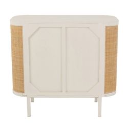 Complete ronde woonkamer in wit hout en natuurlijk rotan | molly
