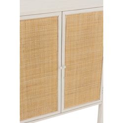 Complete ronde woonkamer in wit hout en natuurlijk rotan | molly