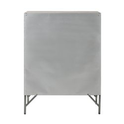 Buffet avec 9 portes en métal argenté, 86x41x113,5 cm