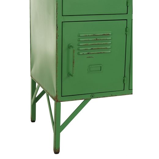 Sideboard mit 9 Türen aus grünem Metall, 86 x 42 x 113 cm