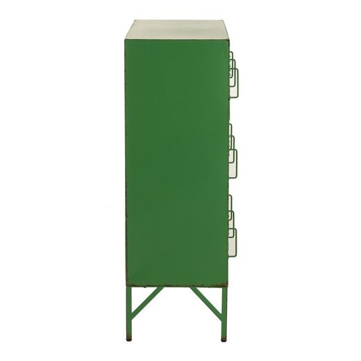 Sideboard mit 9 Türen aus grünem Metall, 86 x 42 x 113 cm