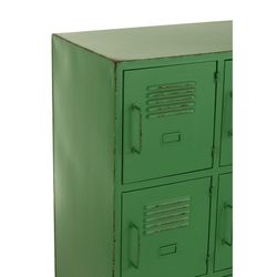 Sideboard mit 9 Türen aus grünem Metall, 86 x 42 x 113 cm
