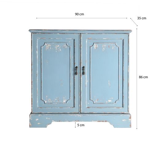 Kredens niebieski świerk, 90 x 35 x 86 cm | Osani