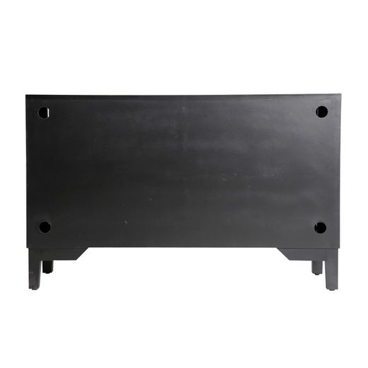 Aparador em abeto preto e natural, 121 x 36 x 76 cm | lomqui