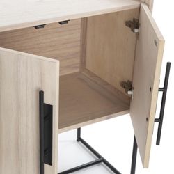 Ceder en metalen dressoir, 150x46x86cm