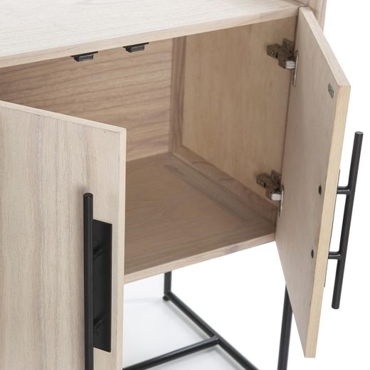 Ceder en metalen dressoir, 150x46x86cm