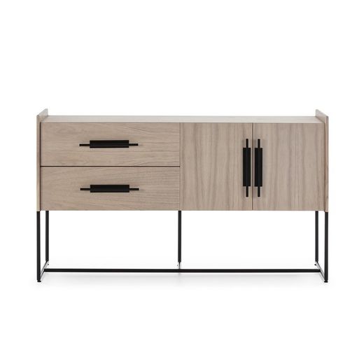 Ceder en metalen dressoir, 150x46x86cm
