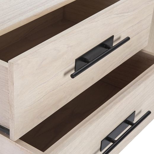 Ceder en metalen dressoir, 150x46x86cm